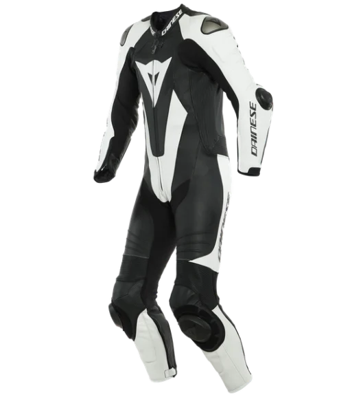 Dainese Laguna Seca 5 1Pc Leather Suit Perforated Racing Black White Racing Suit 1