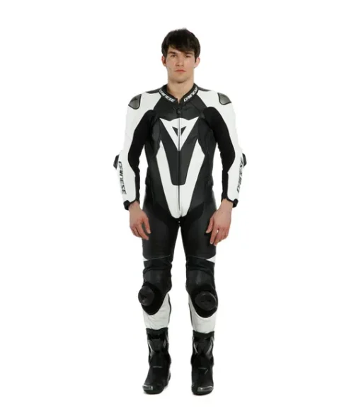 Dainese Laguna Seca 5 1Pc Leather Suit Perforated Racing Black White Racing Suit 3