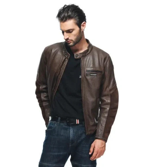 Dainese Merak Leather Tobacco Riding Jacket 3