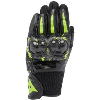 Dainese Mig 3 Leather Black Anthracite Fluorescent Yellow Riding Gloves 2