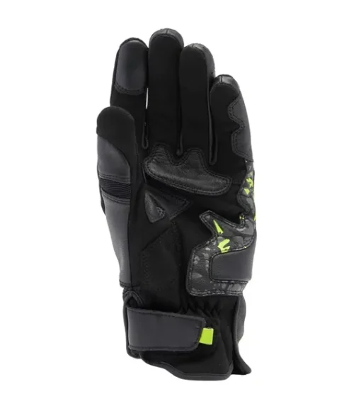 Dainese Mig 3 Leather Black Anthracite Fluorescent Yellow Riding Gloves 4