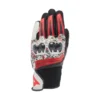 Dainese Mig 3 Leather Black Red Spray White Riding Gloves 2