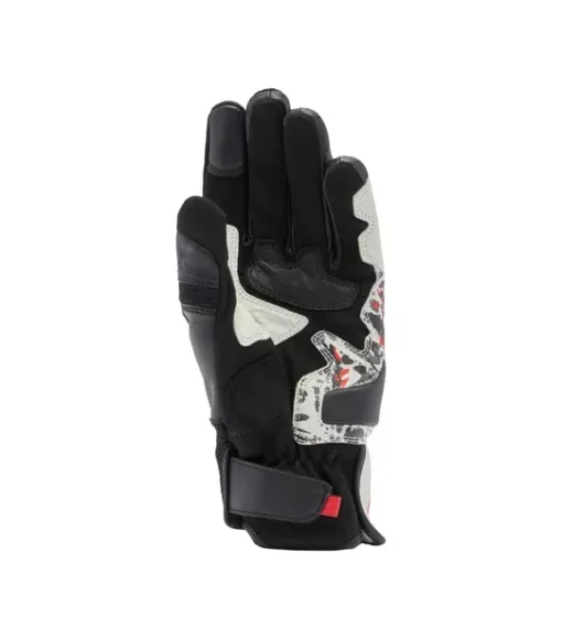 Dainese Mig 3 Leather Black Red Spray White Riding Gloves 4