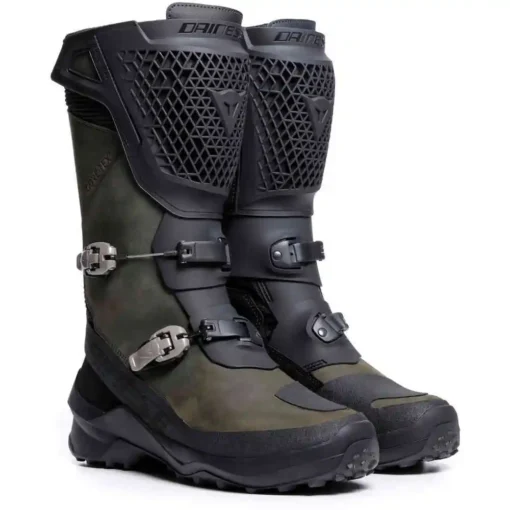 Dainese Seeker Gore Tex Black Army Green Boots 1