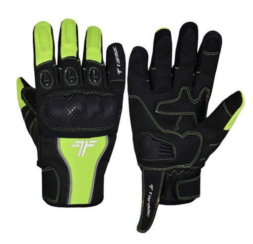 Tarmac Tex II Black Fluorescent Green Riding Gloves 1