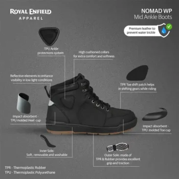 Royal Enfield Black City Cruising Riding Boots 2 2