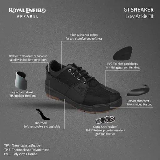 Royal Enfield Black Elpp Riding Sneaker 2