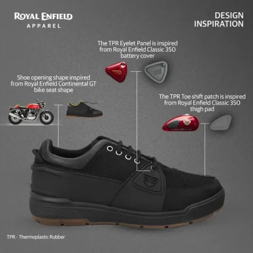 Royal Enfield Black Elpp Riding Sneaker 3