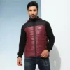 Royal Enfield Sleeveless Maroon Puffer Hoodie Jacket 1