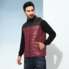 Royal Enfield Sleeveless Maroon Puffer Hoodie Jacket 5