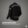 Royal Enfield Windfarer V2 Black Riding Jacket 2