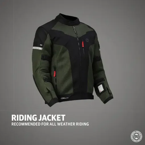 Royal Enfield Windfarer V2 Green Riding Jacket 4