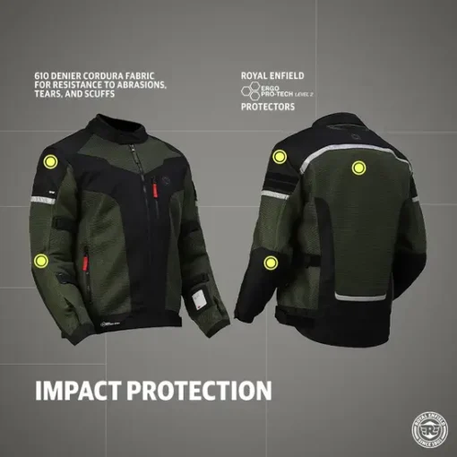 Royal Enfield Windfarer V2 Green Riding Jacket 5